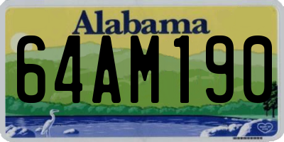 AL license plate 64AM190