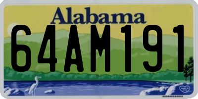 AL license plate 64AM191