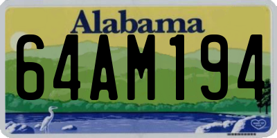 AL license plate 64AM194