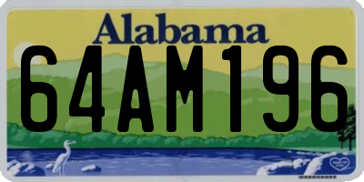 AL license plate 64AM196