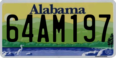 AL license plate 64AM197