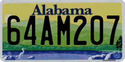 AL license plate 64AM207