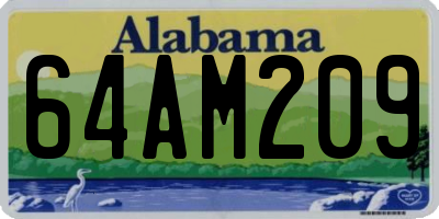 AL license plate 64AM209