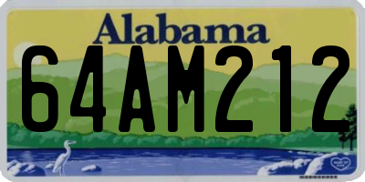 AL license plate 64AM212