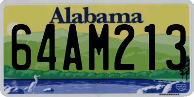 AL license plate 64AM213