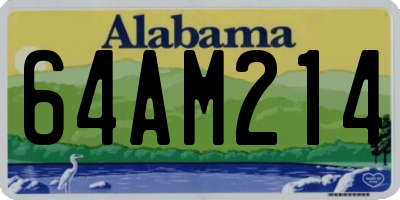 AL license plate 64AM214
