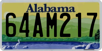 AL license plate 64AM217