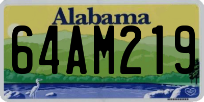 AL license plate 64AM219