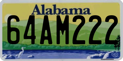 AL license plate 64AM222