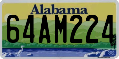 AL license plate 64AM224