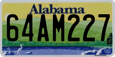 AL license plate 64AM227