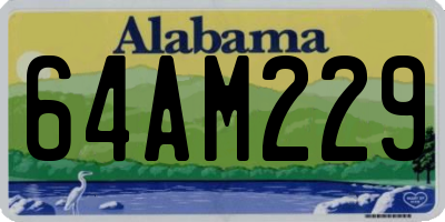 AL license plate 64AM229