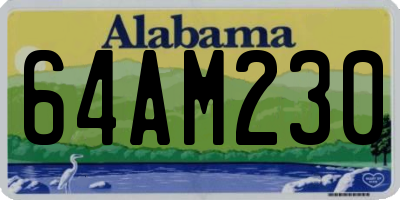 AL license plate 64AM230