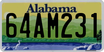 AL license plate 64AM231