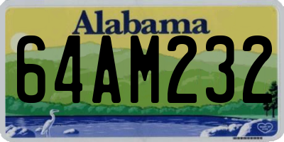 AL license plate 64AM232