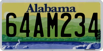 AL license plate 64AM234