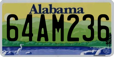 AL license plate 64AM236
