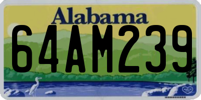 AL license plate 64AM239