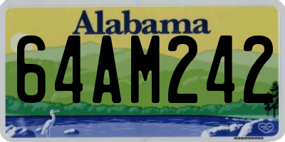AL license plate 64AM242