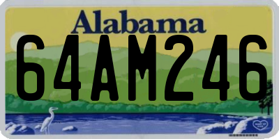 AL license plate 64AM246