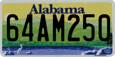 AL license plate 64AM250