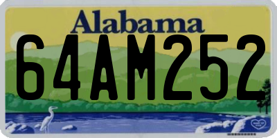 AL license plate 64AM252