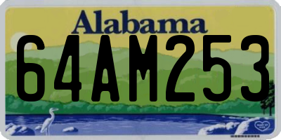 AL license plate 64AM253