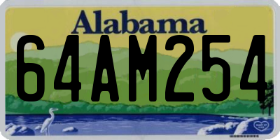 AL license plate 64AM254