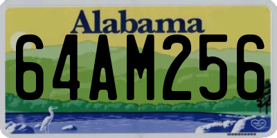 AL license plate 64AM256