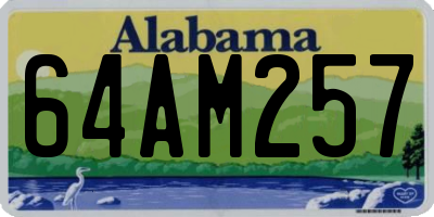 AL license plate 64AM257
