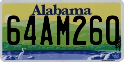 AL license plate 64AM260
