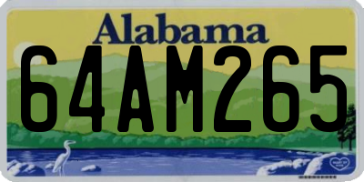 AL license plate 64AM265