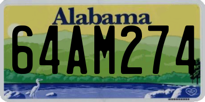 AL license plate 64AM274