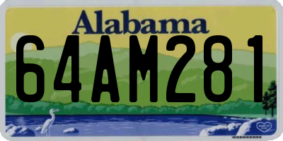 AL license plate 64AM281