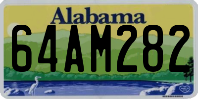 AL license plate 64AM282