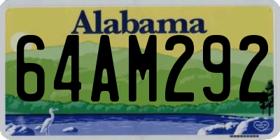 AL license plate 64AM292