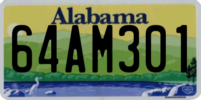 AL license plate 64AM301