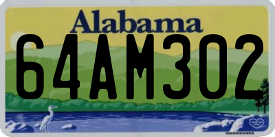 AL license plate 64AM302
