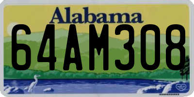 AL license plate 64AM308