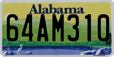 AL license plate 64AM310