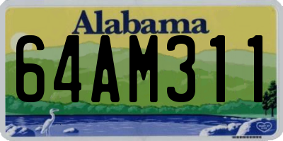 AL license plate 64AM311