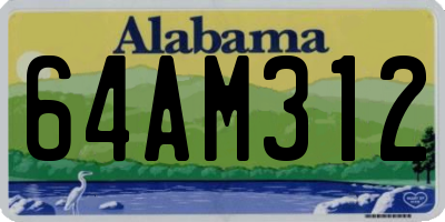AL license plate 64AM312