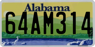 AL license plate 64AM314