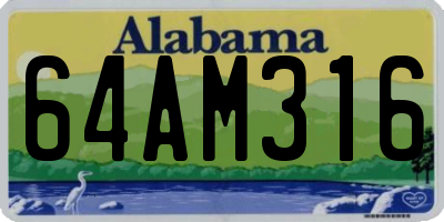 AL license plate 64AM316