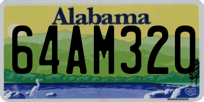 AL license plate 64AM320