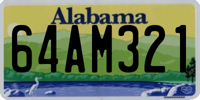 AL license plate 64AM321