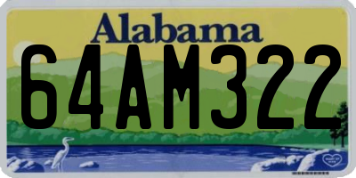 AL license plate 64AM322
