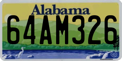 AL license plate 64AM326