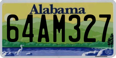 AL license plate 64AM327
