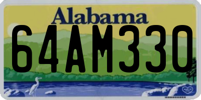 AL license plate 64AM330